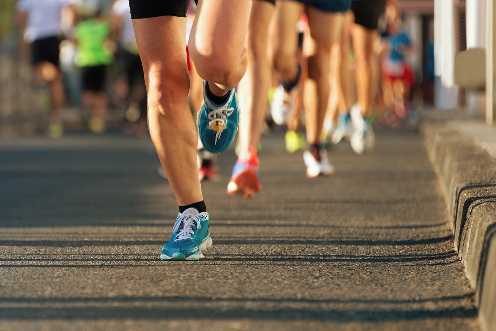 Photo of Runner's Feet During the Myrtle Beach Marathon.