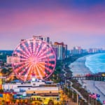 Aerial View of the Myrtle Beach Boardwalk