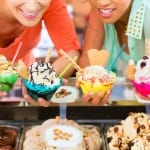 Photo of Two Women Holding a Variety of Ice Cream in Myrtle Beach.