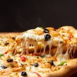 Photo of a Cheesy Pizza at a Myrtle Beach Italian Restaurant.