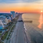 Photo of Myrtle Beach's Pier 14 in the Wintertime at Dawn.