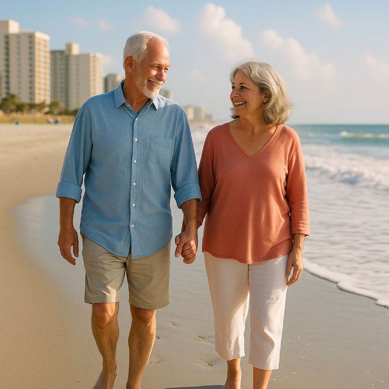 retired couple in myrtle beach